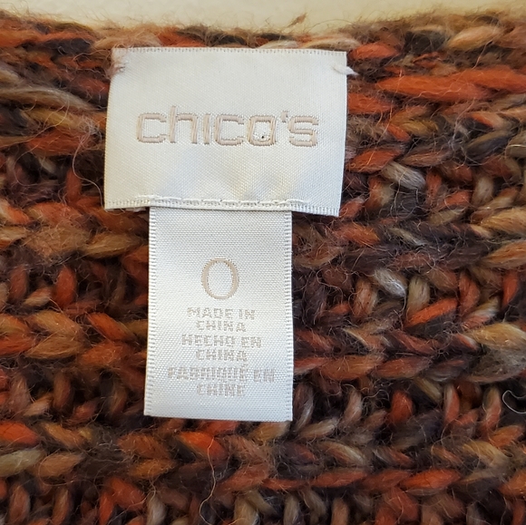 Chicos one size kimono sweater cardigan with metal embellishments, tasse… - Picture 9 of 13